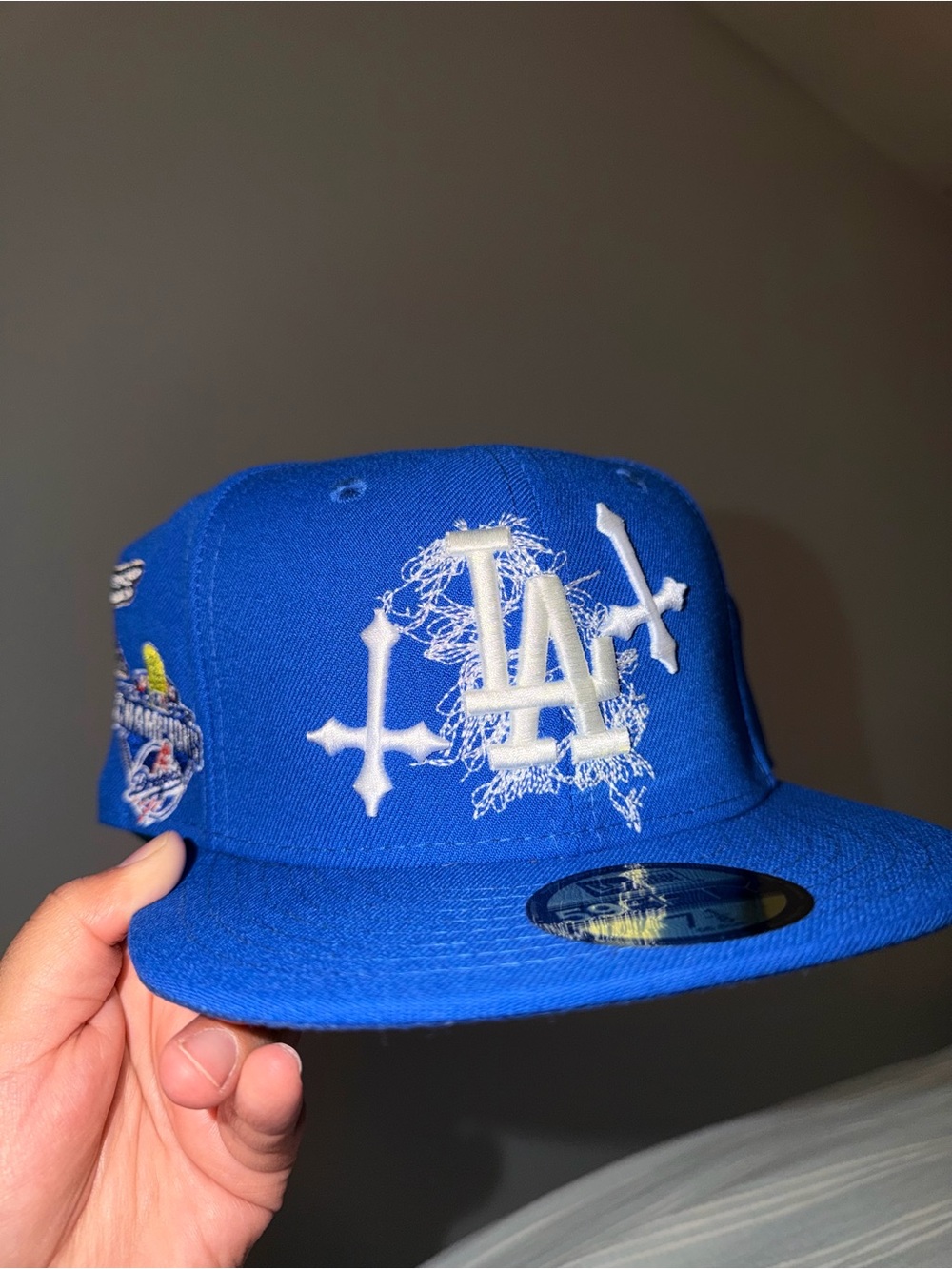 MLB Royal Blue Kids LA Logo Fitted Hat